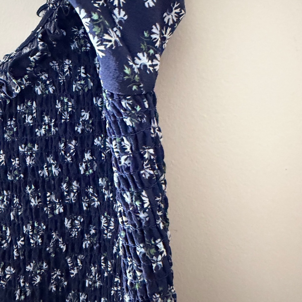 Hill House Home the Louisa Nap Dress in Navy Blue Posey Ditzy Floral Size Small - Picture 5 of 16